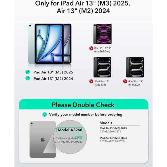 ESR Detachable Keyboard Case for iPad Air 13\
